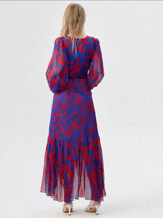 Anita Lace Front Drawstring Maxi Dress