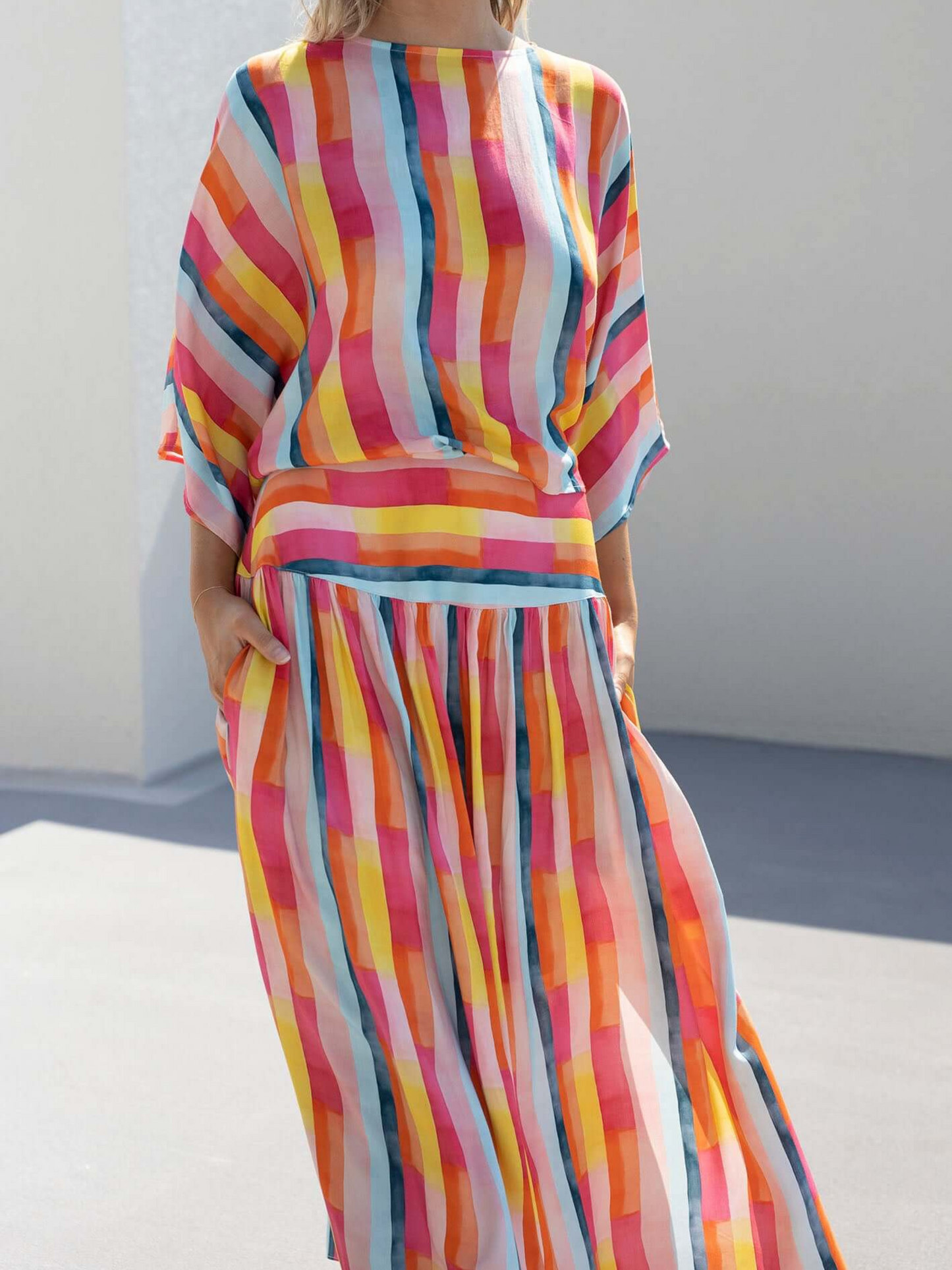 Casino Stripe Skirt & Top