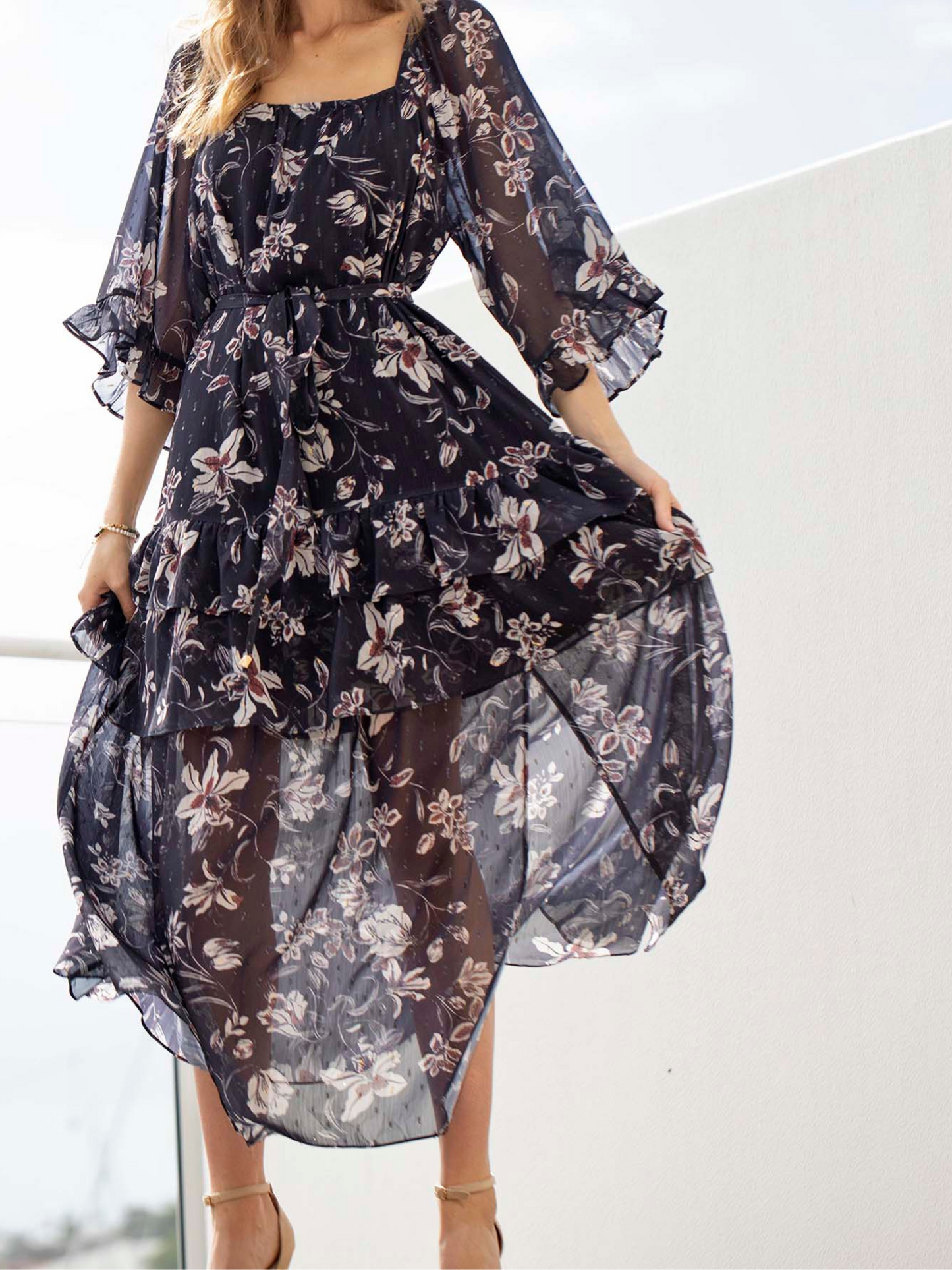 Night Games Floral Maxi Dress