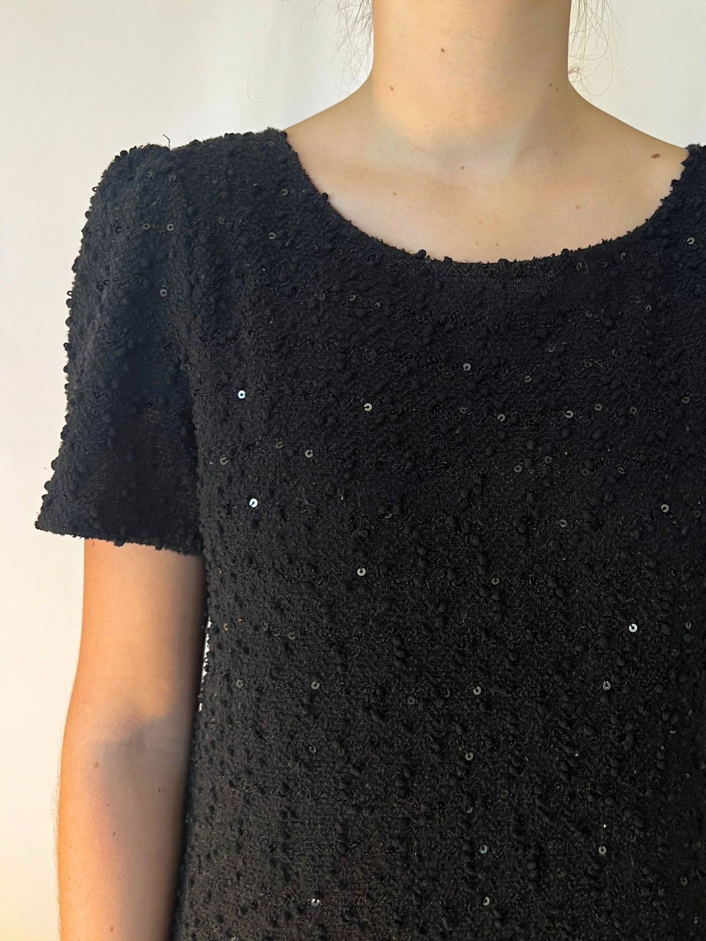 Sequin Puff Sleeve Dress