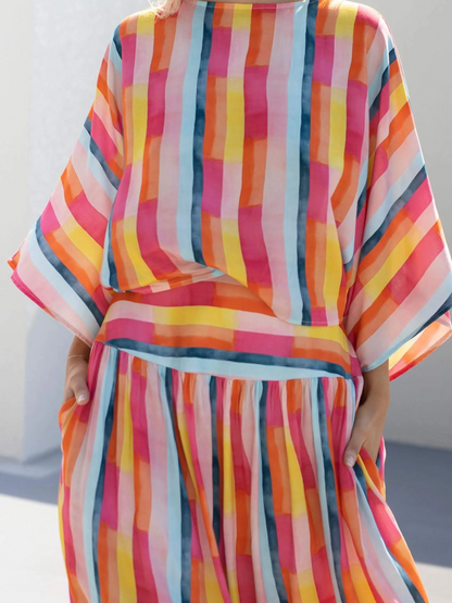 Casino Stripe Skirt & Top