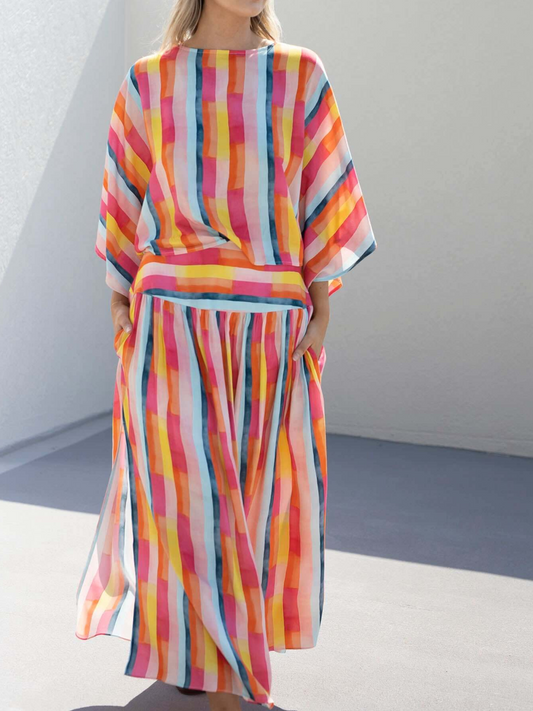 Casino Stripe Skirt & Top