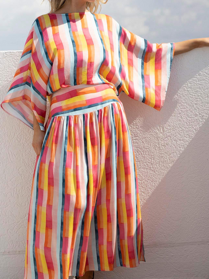 Casino Stripe Skirt & Top