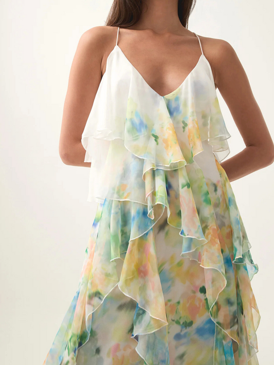 Dreamscape Frill Maxi Dress