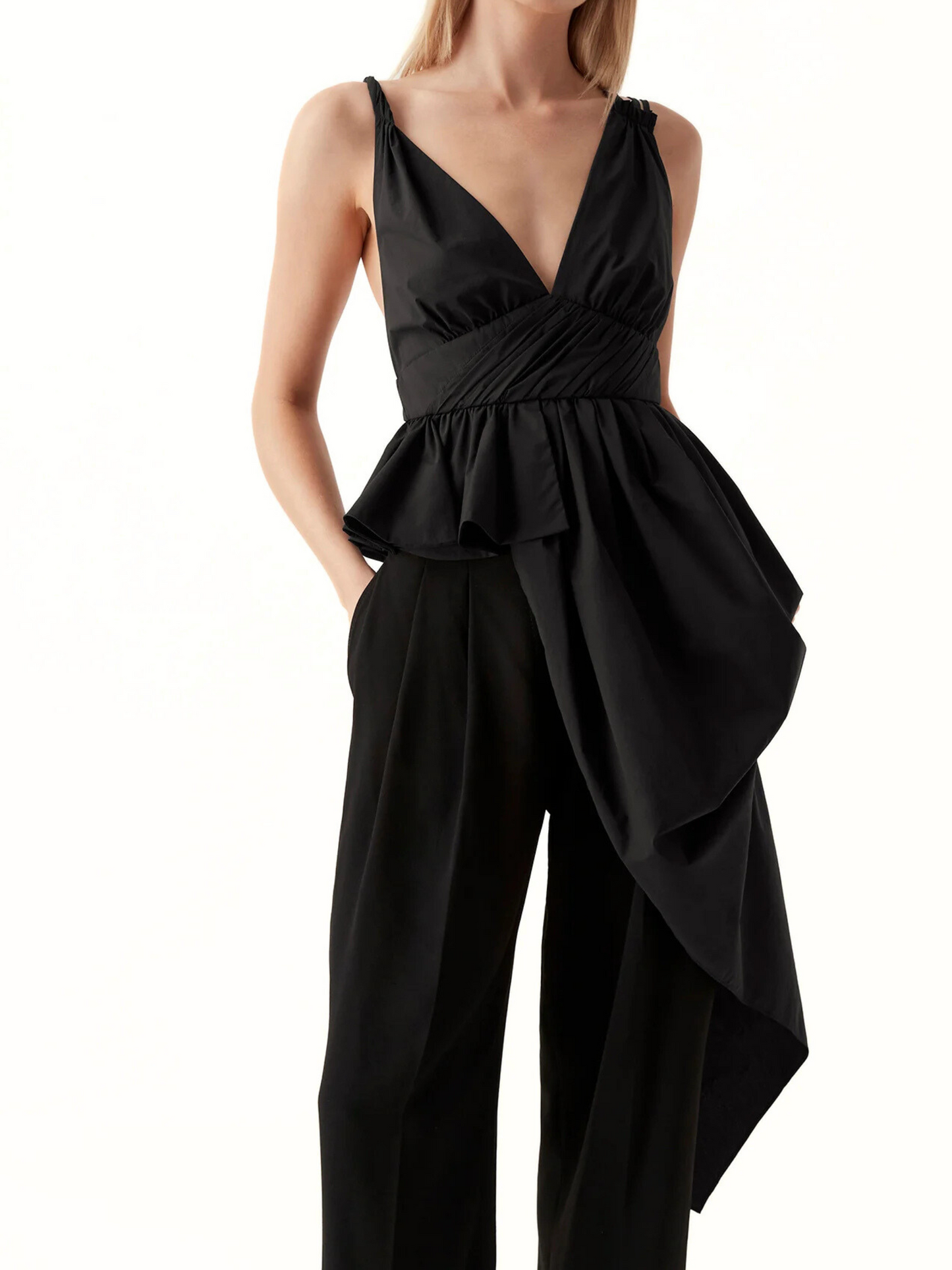 Karina Asymmetric Drape Top