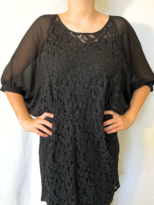 Lace Overlay Dress