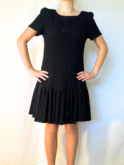 Sequin Puff Sleeve Dress