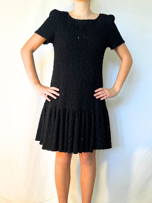 Sequin Puff Sleeve Dress