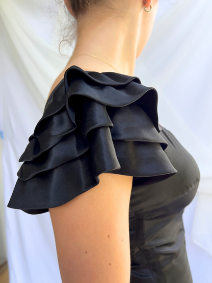 The Midnight Ruffle Dress